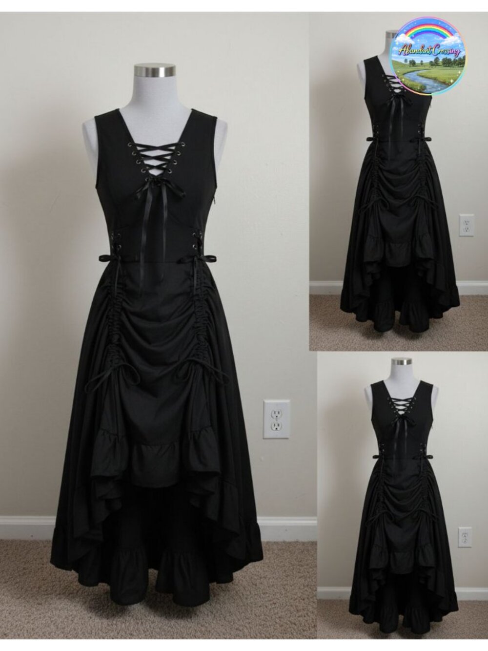 Victorian Steampunk Lace Up Gothic Dress Renaissance Costume